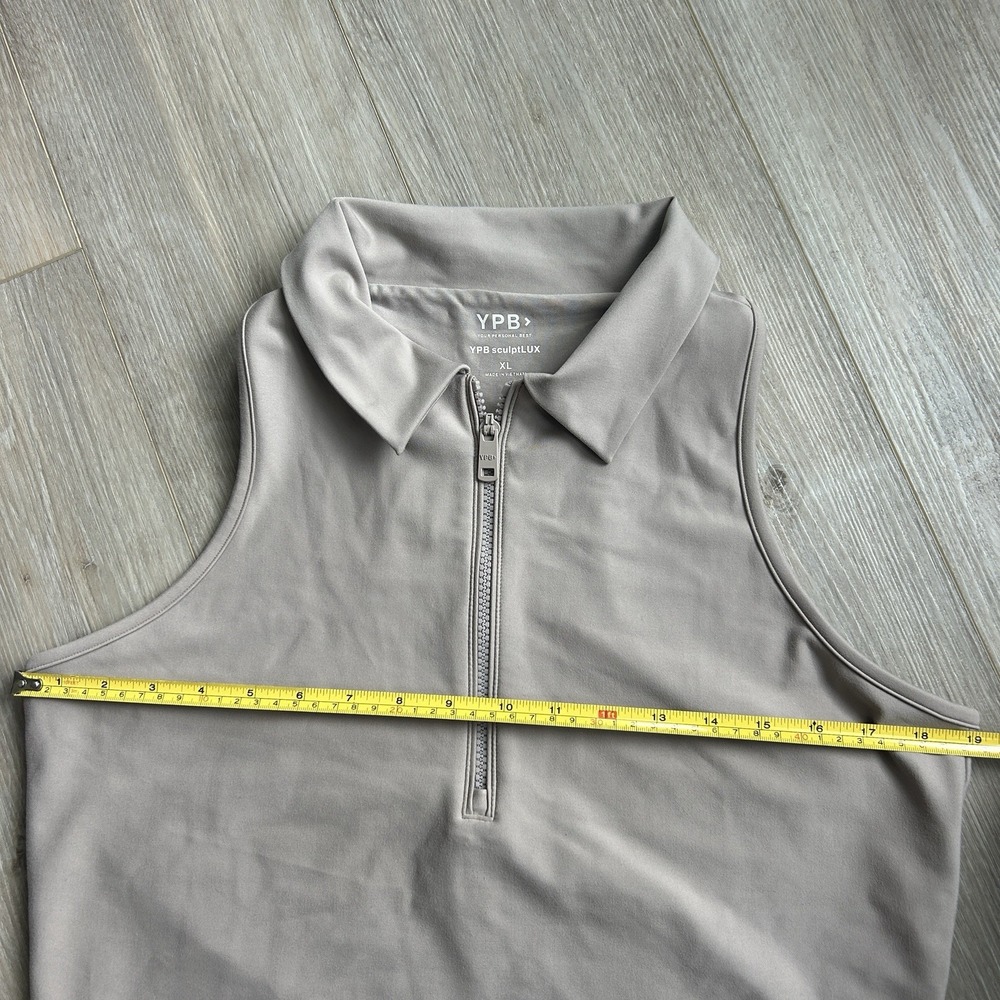 Abercrombie & Fitch YPB Sculpt Lux Polo Tank Size XL Beige - Picture 8 of 9
